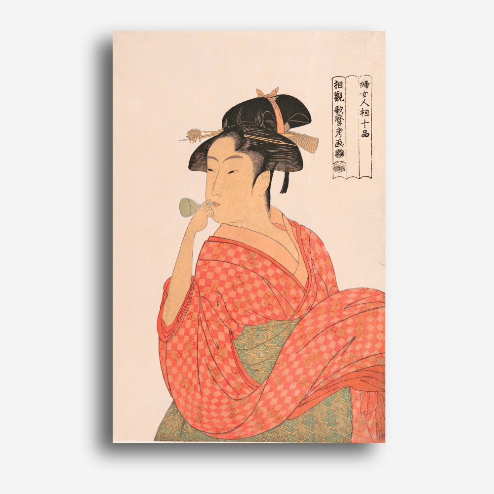 ポッピンを吹く娘